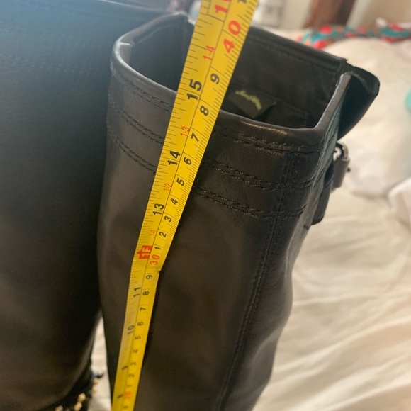 Sam Edelman Black Leather Zipper High Boots - Picture 8 of 16